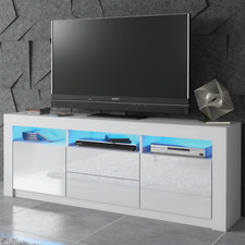 160cm Modern TV Unit | Cabinet Stand | High Gloss/Matt Doors | Free LED