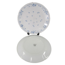 Corelle by Corning Provincial Dinner Plates x2 Blue Flowers 21.5cm Diameter USA