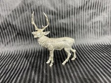 Made In England Silver Coloured Metal Stag, Ornament, Figurine