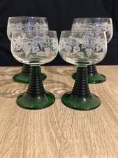 4 Green beehive stem etched