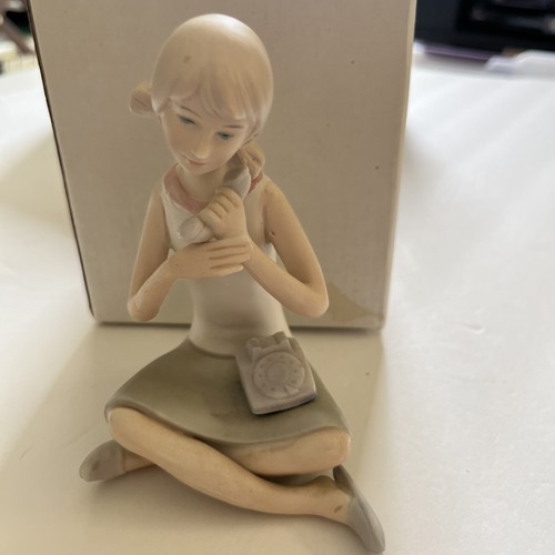 Vintage chit chat girl sitting - chit-chat,