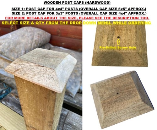 Fence post caps - for, 4x4”