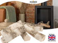 Ceramic Logs Large Birch - 5 pcs  - For BIO Ethanol Fireplaces - Hand Made