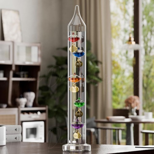 Galileo glass thermometer - glass, 11"