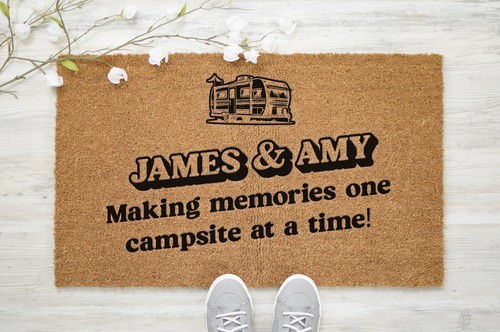 Caravan doormat perzonalised - caravan,