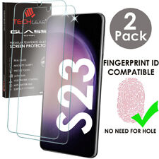 2x TECHGEAR Finger ID TEMPERED GLASS Screen Protector For Samsung Galaxy S23 5G