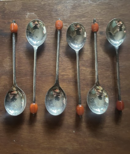 Coffee bean spoons - bean, epns