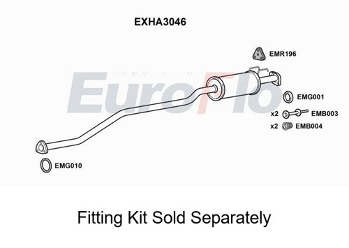 Rear muffler silencer insert - rear,
