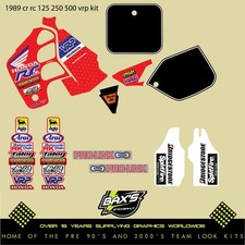 1989 Cr 250 Cr 500 Cr125 Honda Vrp Euro Hrc Graphic Kit Evo Mx Vintage Mx