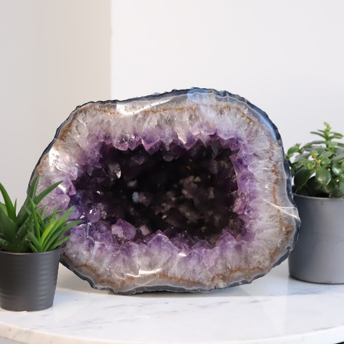 Amethyst crystal geode - amethyst,