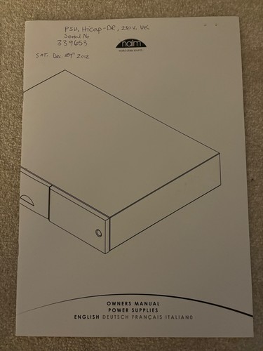 Genuine naim owners - owners, manual