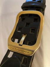 Dolce & Gabbana Vintage black leather mens belt. Length 42”, buckle 3” x 2”. VGC