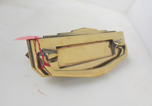 Vintage brass letterbox - brass, letter