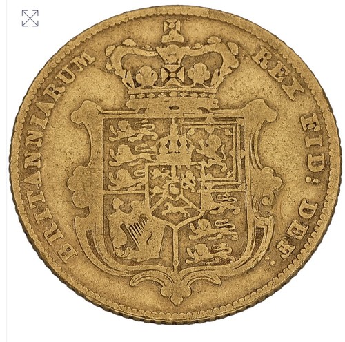Rare 1828 george gold half - george,