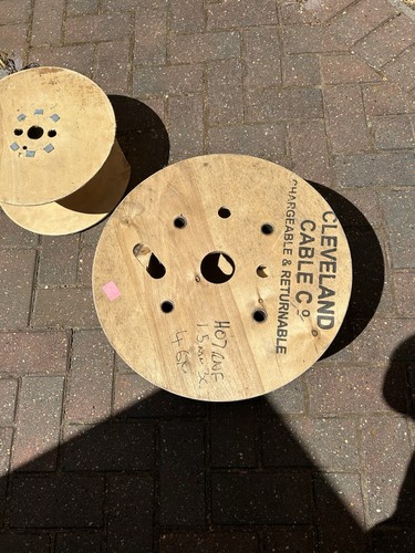 Large plywood cable drum - large,