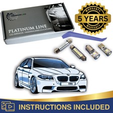 BMW F10 PREMIUM LED INTERIOR KIT 21 SMD WHITE BULBS CANBUS ERROR FREE 5ER F07