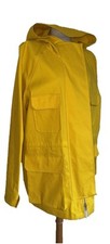 STELLA  McCARTNEY YELLOW COTTON HOODED FISHERMAN COAT JACKET SIZE L