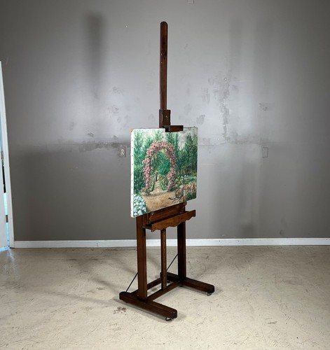 French antique oak wood artist - antique,