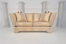 Duresta Pagoda 2 Seater Gold Stripe Straight Drop Arm Knole Sofa - RRP £5,500