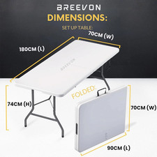 6ft Heavy-Duty Folding Table