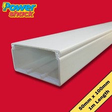 50mm X 75mm / 2"x3" PVC Trunking - 1m Length, Univolt Maxi - MAK 50 / 75