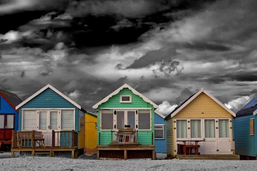 Beach huts hengistbury head - beach,