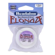 Elonga Stretch Cord, White 25 Meters - 0.30mm (0.012 ") to 1.0mm (0.039")