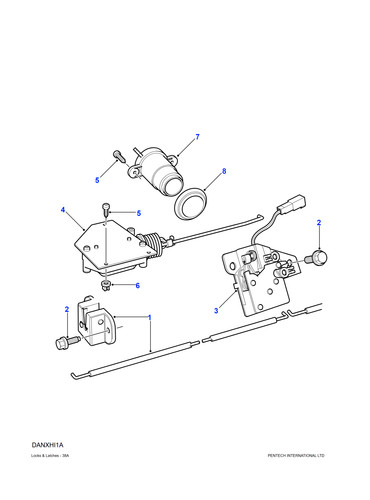 Land rover genuine latch - land,