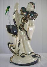 ROBJ Style Porcelain Stone with Murano Glass Parrot? signed?