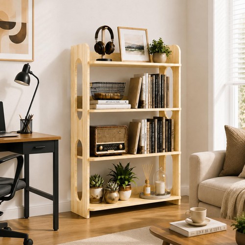 Tier solid wood - solid, bookshelf