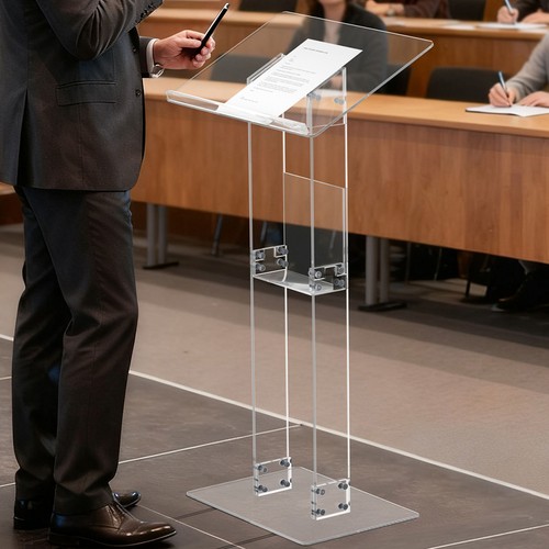 Transparent acrylic podium - transparent,