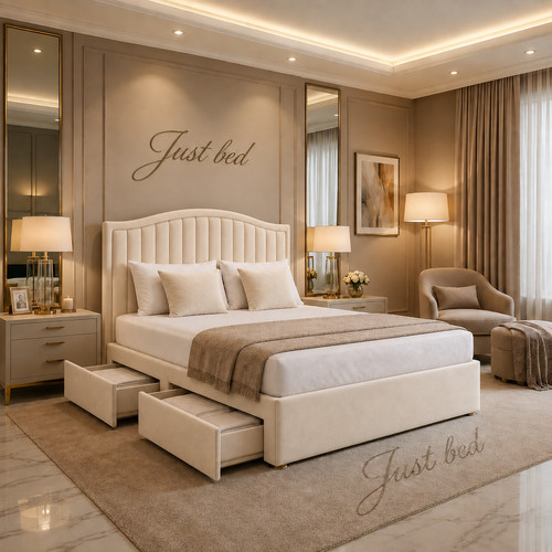 Plush divan curved - plush,