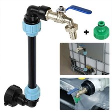 3/4" IBC Tank Gooseneck Outlet Tap Rain Barrel Rainwater Container Adapter Set