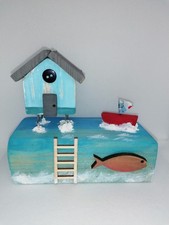 Mini Wooden Beach Hut Shelf