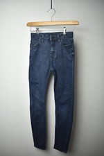 Topshop Moto Skinny Jeans W26 L30 Mid Blue Ladies Stretch Denim High Waist