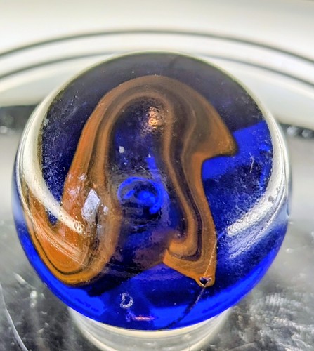 Vintage glass marble large - marble,