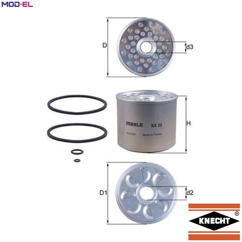 Fuel filter 23d - fuel, kx