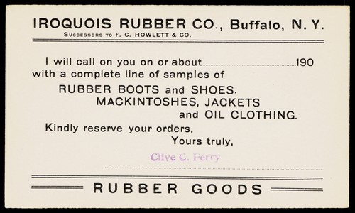 C1905 iroquois rubber - c1905, co