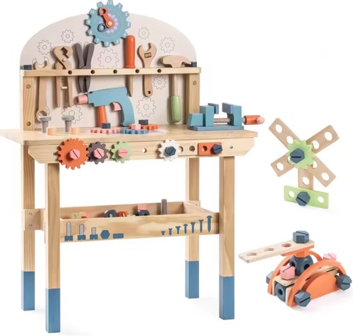 Wooden kids workbench - kids,