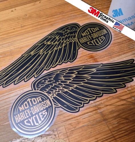 Harley davidson wings gold - davidson,