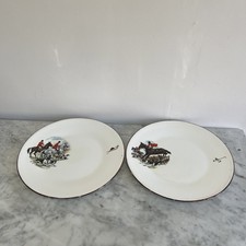 2x Vintage Fox Hunting Scene