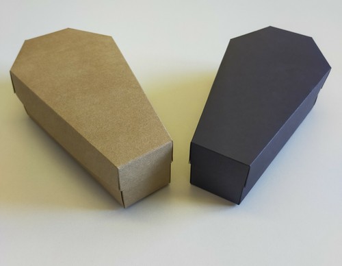 Deep coffin favour box - box,, gothic