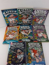 Lot of 8 of The Adventures of Captain Underpants Books Paperback Fast Free Ship