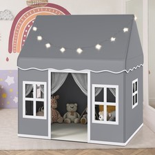Kids Play Tent Indoor Kids Playhouse with Star Lights-Grey