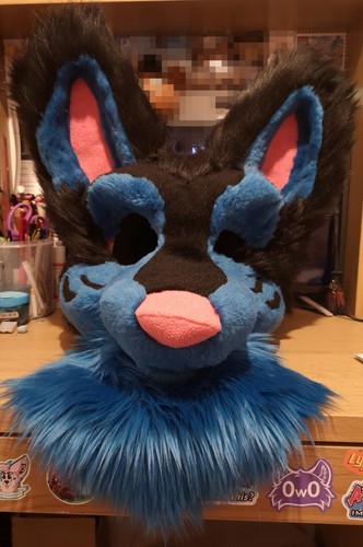 Unfinished wolf fursuit - unfinished, head