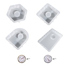 Clock Silicone Epoxy Mold Resin Casting Mold for Flowers Desktop Home Decoration