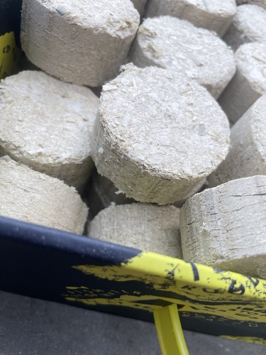 Compressed wood briquettes - compressed,