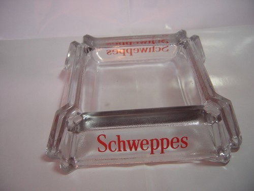 Large vintage schweppes glass - large,