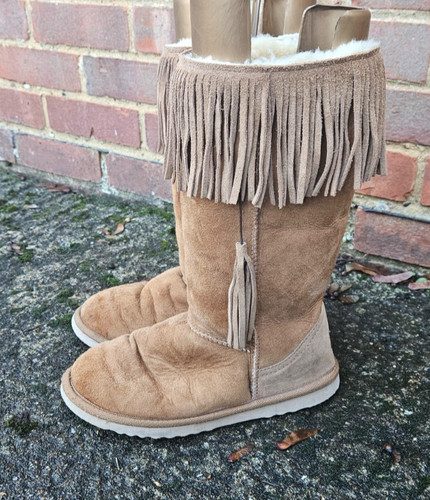 Ugg fringed sheepskin boots - sheepskin,