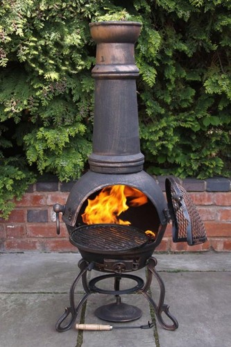 Cast iron chiminea patio - chiminea,